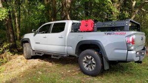 Toyota Tacoma Truck Bed Rack - Fishbone Offroad - Half Height Tackle Rack - Black - `16-`27